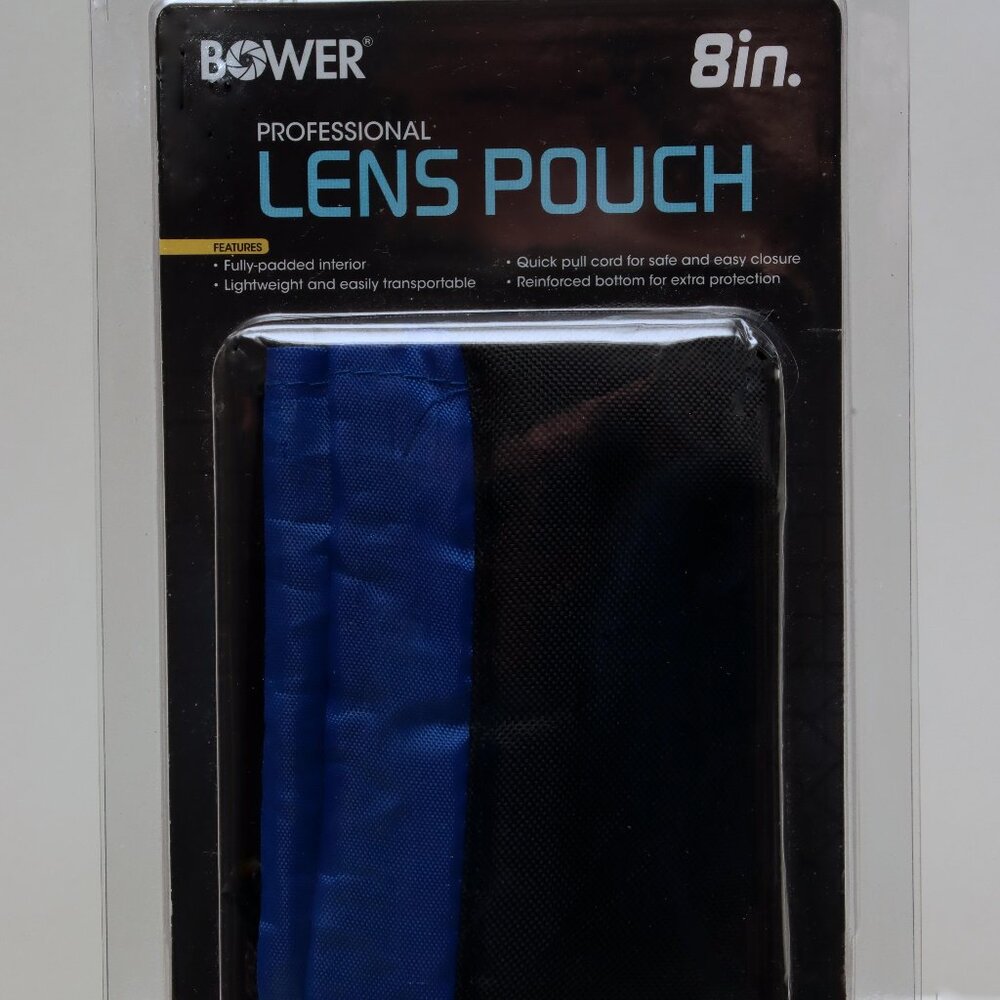 NIP BOWER Lens/Flash Pouch NOW $8 Was $13, 8" PRO Nylon Padded DrawstringClosure